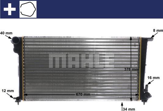 MAHLE CR 624 000S - Radiators, Motora dzesēšanas sistēma adetalas.lv