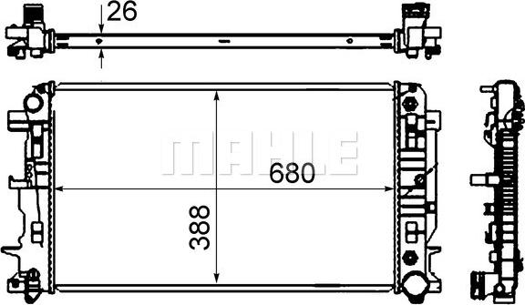 MAHLE CR 62 000S - Radiators, Motora dzesēšanas sistēma adetalas.lv