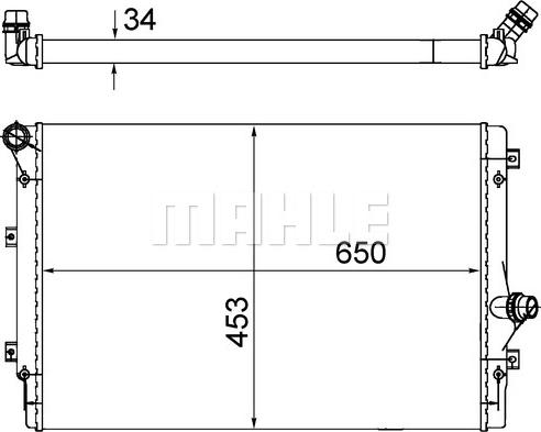 MAHLE CR 1539 002S - Radiators, Motora dzesēšanas sistēma adetalas.lv