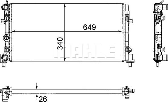 MAHLE CR 1096 000P - Radiators, Motora dzesēšanas sistēma adetalas.lv