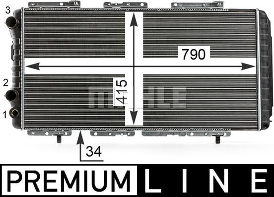 MAHLE CR 34 000P - Radiators, Motora dzesēšanas sistēma adetalas.lv