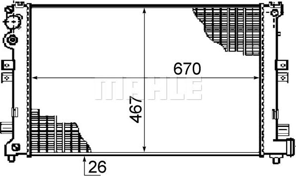 MAHLE CR 206 000S - Radiators, Motora dzesēšanas sistēma adetalas.lv