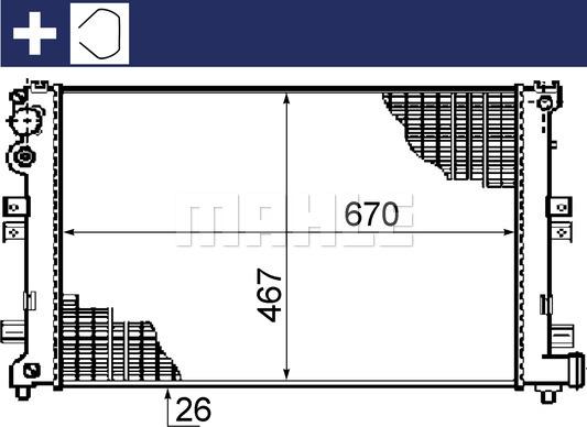 MAHLE CR 206 000S - Radiators, Motora dzesēšanas sistēma adetalas.lv