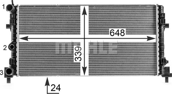 MAHLE CR 2082 000S - Radiators, Motora dzesēšanas sistēma adetalas.lv