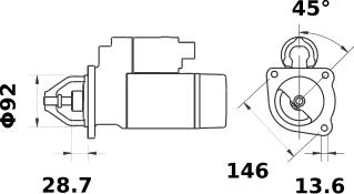 MAHLE IS1395 - Starteris adetalas.lv