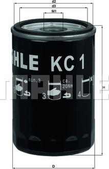 MAHLE KC 1 - Degvielas filtrs adetalas.lv