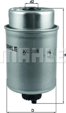 MAHLE KC 381 - Degvielas filtrs adetalas.lv