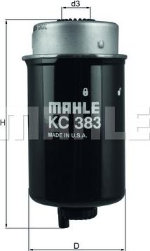 MAHLE KC 383 - Degvielas filtrs adetalas.lv