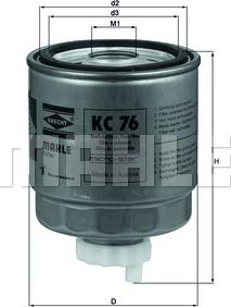 MAHLE KC 76 - Degvielas filtrs adetalas.lv