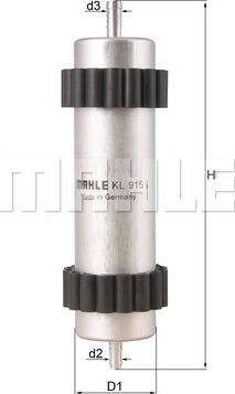 MAHLE KL 915 - Degvielas filtrs adetalas.lv