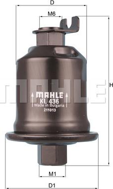 MAHLE KL 436 - Degvielas filtrs adetalas.lv