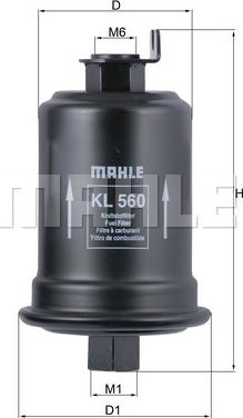 MAHLE KL 560 - Degvielas filtrs adetalas.lv