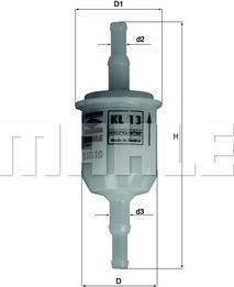 MAHLE KL 13 - Degvielas filtrs adetalas.lv