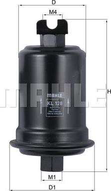 MAHLE KL 128 - Degvielas filtrs adetalas.lv