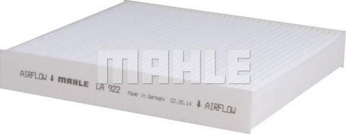 MAHLE LA 922 - Filtrs, Salona telpas gaiss adetalas.lv