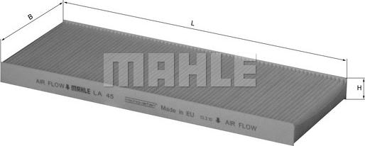 MAHLE LA 45 - Filtrs, Salona telpas gaiss adetalas.lv