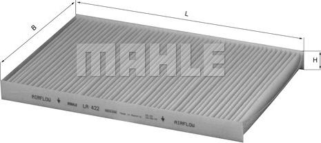 MAHLE LA 422 - Filtrs, Salona telpas gaiss adetalas.lv