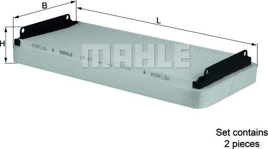 MAHLE LA 47/S - Filtrs, Salona telpas gaiss adetalas.lv