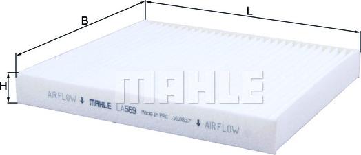 MAHLE LA 569 - Filtrs, Salona telpas gaiss adetalas.lv