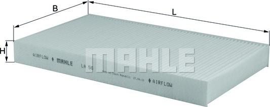 MAHLE LA 56 - Filtrs, Salona telpas gaiss adetalas.lv