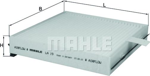 MAHLE LA 19 - Filtrs, Salona telpas gaiss adetalas.lv