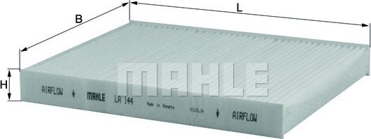 MAHLE LA 144 - Filtrs, Salona telpas gaiss adetalas.lv