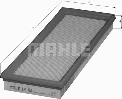 MAHLE LA 151 - Filtrs, Salona telpas gaiss adetalas.lv