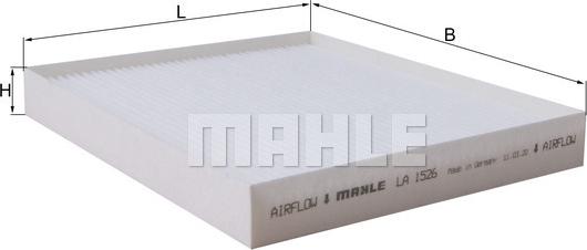 MAHLE LA 1526 - Filtrs, Salona telpas gaiss adetalas.lv