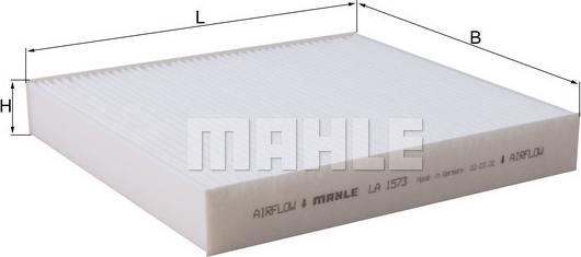 MAHLE LA 1573 - Filtrs, Salona telpas gaiss adetalas.lv