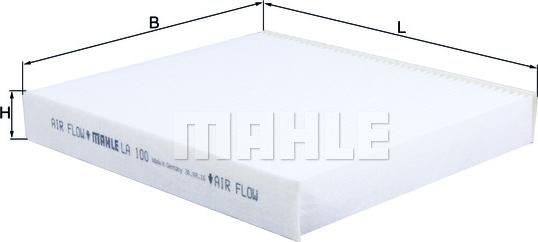 MAHLE LA 100 - Filtrs, Salona telpas gaiss adetalas.lv