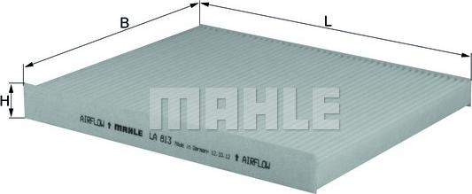 MAHLE LA 813 - Filtrs, Salona telpas gaiss adetalas.lv