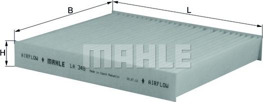 MAHLE LA 345 - Filtrs, Salona telpas gaiss adetalas.lv