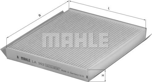 MAHLE LA 362 - Filtrs, Salona telpas gaiss adetalas.lv