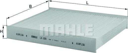 MAHLE LA 220 - Filtrs, Salona telpas gaiss adetalas.lv