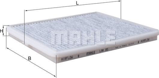 MAHLE LAK 95 - Filtrs, Salona telpas gaiss adetalas.lv