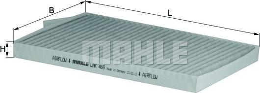 MAHLE LAK 469 - Filtrs, Salona telpas gaiss adetalas.lv