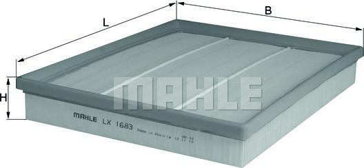 MAHLE LX 1683 - Gaisa filtrs adetalas.lv