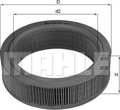 MAHLE LX 184 - Gaisa filtrs adetalas.lv