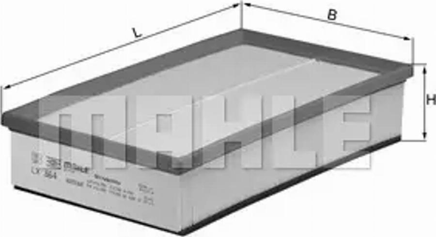 MAHLE LX 864 - Gaisa filtrs adetalas.lv