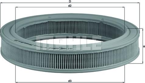 MAHLE LX 294 - Gaisa filtrs adetalas.lv