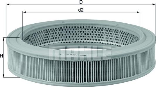 MAHLE LX 208 - Gaisa filtrs adetalas.lv