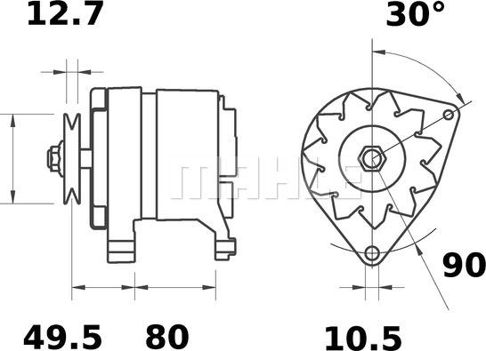 MAHLE MG 496 - Ģenerators adetalas.lv