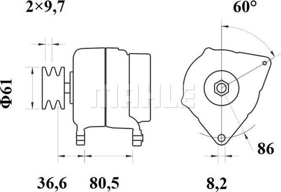 MAHLE MG 407 - Ģenerators adetalas.lv