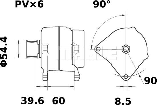 MAHLE MG 555 - Ģenerators adetalas.lv