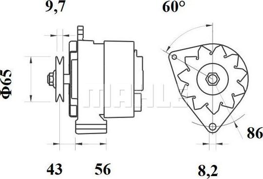 MAHLE MG 527 - Ģenerators adetalas.lv