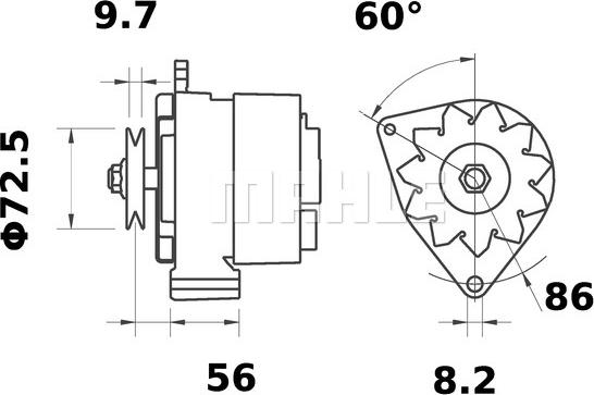 MAHLE MG 628 - Ģenerators adetalas.lv