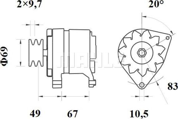 MAHLE MG 153 - Ģenerators adetalas.lv