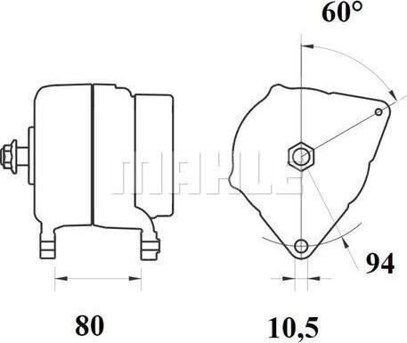 MAHLE MG 1091 - Ģenerators adetalas.lv