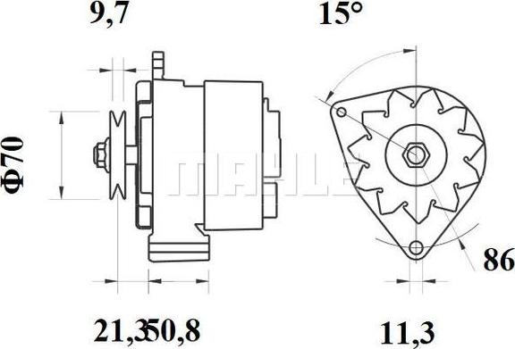 MAHLE MG 130 - Ģenerators adetalas.lv