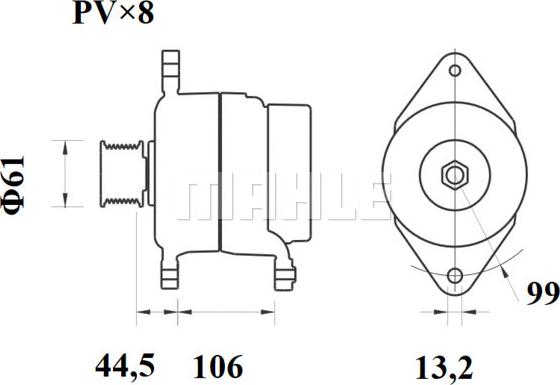 MAHLE MG 800 - Ģenerators adetalas.lv